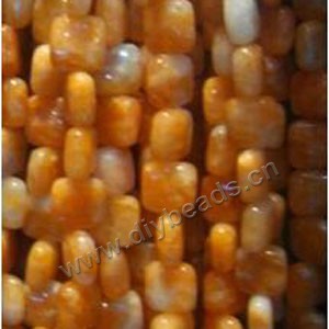 Bead,red calcite (natural), 8x8mm flat square. Sold per 16-inch strand.