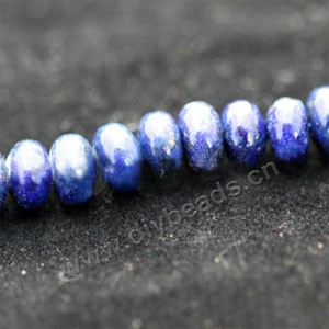 Bead, lapis lazuli(nautral) , 8x6mm rondelle. Sold per 16-inch strand