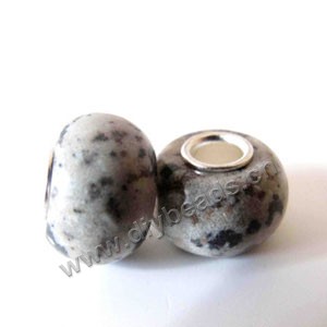 Bead,big-hole beads ,new jade (natural) and copper grommets,6.5x13.5mm rondelle with 4.5mm hole,sold per pkg of 100ps
