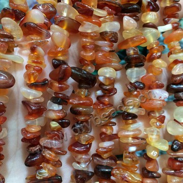 Bead , red agate chip strands beads   Sold per 180mm  strand.