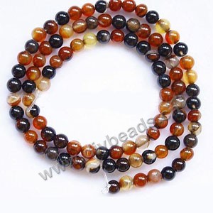 Bead,  Visional  agate (natural), 4mm round. Sold per 15-inch strand. 