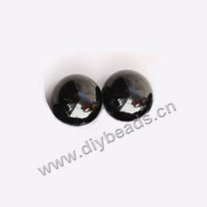 Bead, black tourmaline (natural), 16mm round. Sold per 16-inch strand