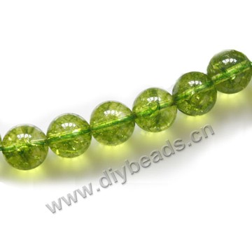 Bead, peridot (dyed), 8mm round,Mohs hardness 6-1/2 to 7. Sold per 15-inch 3 strandS