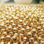 Cheap wholesale all the sizes 24k gold filled loose round beads for jewelry making